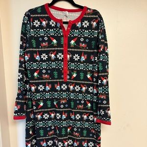 Hanna Andersson- Womens Gnome Sweet Gnome Pajama Dress-Size Large